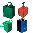 Durable Green Non Woven Shopping Bag  Wine Bottle Totes ISO9001 Certification