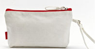 White Cotton Large Travel Cosmetic Bags Hanging Cosmetic Cases Custom