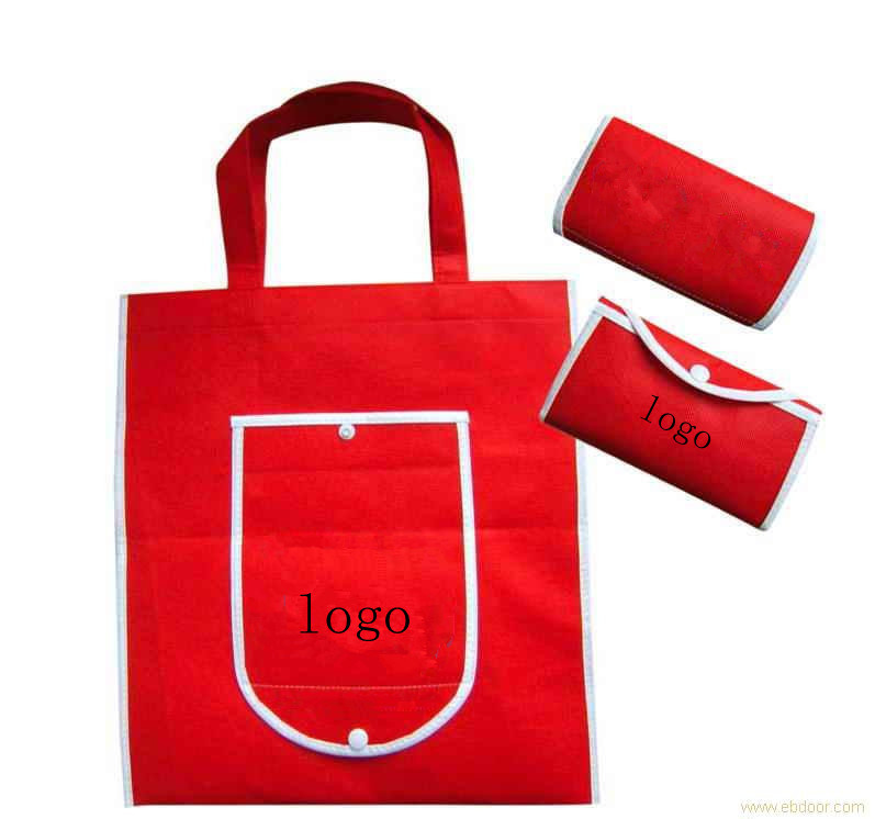 OEM ODM Red Foldable Shopping Bag / Non Woven Gift Bags Personalized