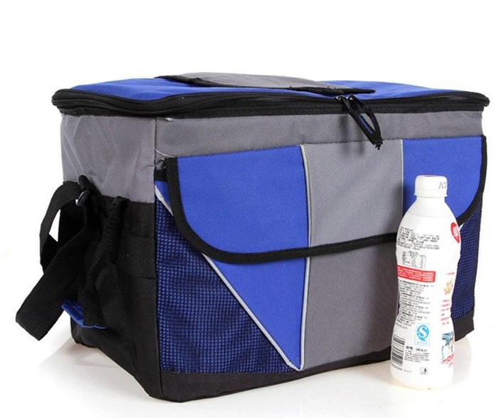 Disposable Blue Cooler Insulated picnic bag Lunch Bags OEM / ODM For Men