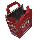 Red Small Lunch Insulated Cooler Bags for Frozen Food , Silk Screen Logo