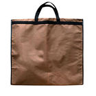 Non Woven Tri Fold Garment Bag with Handles in Brown , Zip Up Garment Bag