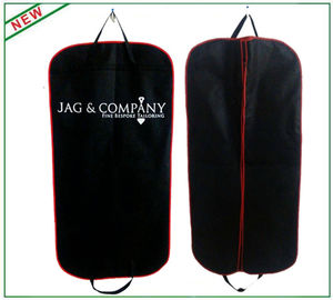 Peva Fold Down Hanging Suit Garment Bag For Suits , Storage Hanging Clothes Bag