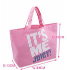 Pink Printed Canvas Tote Bags Ladies Cotton Handbags for Ladies Supermarket