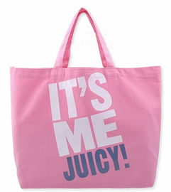 Pink Printed Canvas Tote Bags Ladies Cotton Handbags for Ladies Supermarket