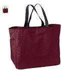 Wine Red Recycle Girls Large Microfiber Womens Tote Bags with Hot Transfer Printing