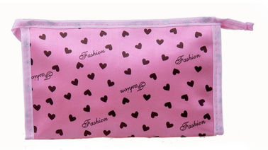 Promotional Nylon Dots Printed Travel Cosmetic Bags / Cosmetic Train Cases