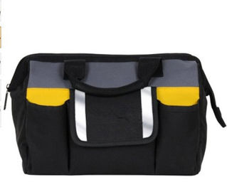 Heavy Duty Kit Black Electrician Tool Bag , Large Tool Tote Bag 50*40*30 cm Size