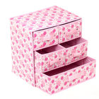 Foldable AZO Free Non Woven Storage Boxes with Drawers 3 Layer different color