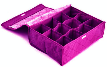 PP Non Woven Clothes Storage Boxes / Underwear Storage Organizer 12 Compartment