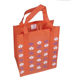 OEM ODM Red Foldable Shopping Bag / Non Woven Gift Bags Personalized