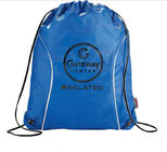 Durable Waterproof Promotional Drawstring Backpack Red / Custom Polyester Bags