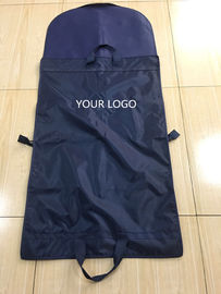 Tri-foldable Suit Garment Bag navy non woven and polyester with shoe pocket