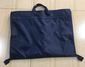 Tri-foldable Suit Garment Bag navy non woven and polyester with shoe pocket