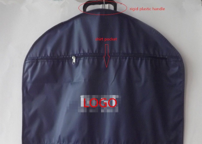 Classic Polyester Waterproof Suit Garment Bags / Dustproof Garment Cover Bag