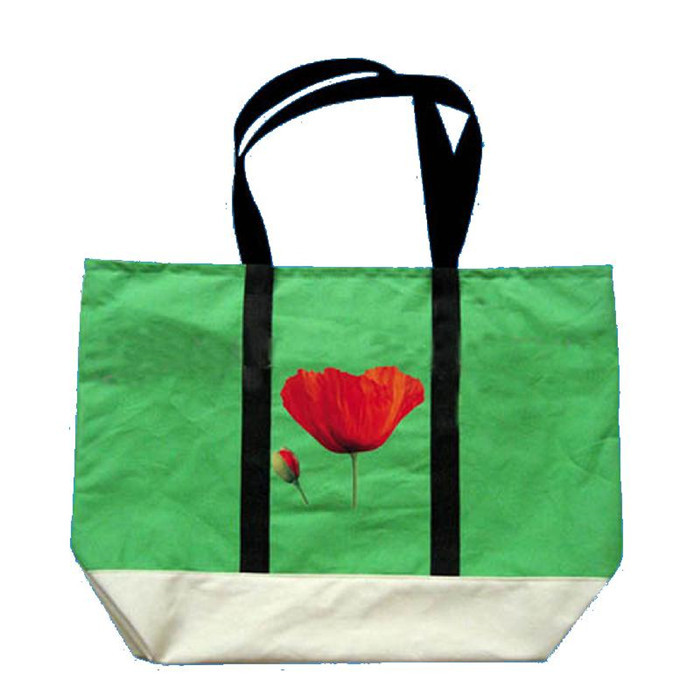 Customized Green Non Woven Grocery Bags with Silk Screen Printed Logo