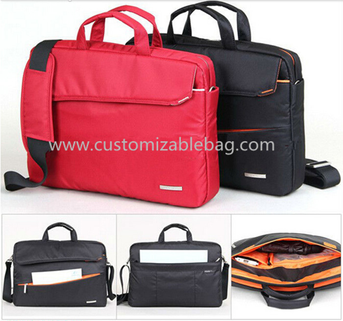 Red Ladies Oxford Briefcase 14 Inch Laptop Bags for Business / Documents