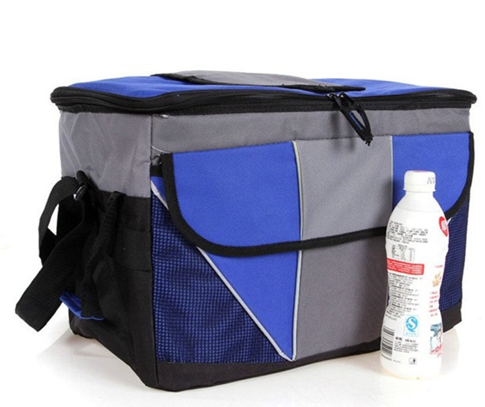 Disposable Blue Cooler Insulated picnic bag Lunch Bags OEM / ODM For Men