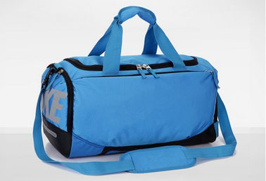 Mens Travel Duffel Bag , OEM Nylon Ripstop Blue Sports Bags Lightweight